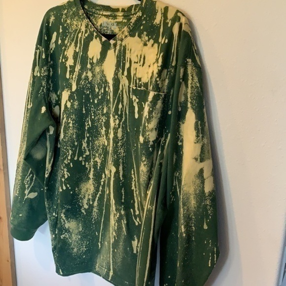 Custom Bleached Reverse Tie Dyed Shirt Streetwear long Sleeved oversized - Picture 11 of 11